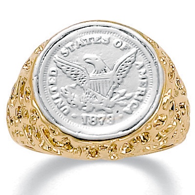 Men's Eagle Coin Ring