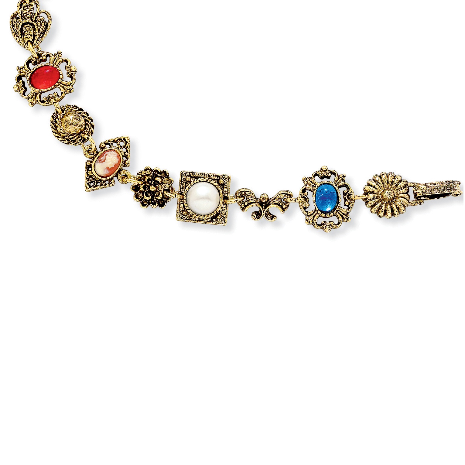 Sim. Gemstones Bracelet 7 1/2"