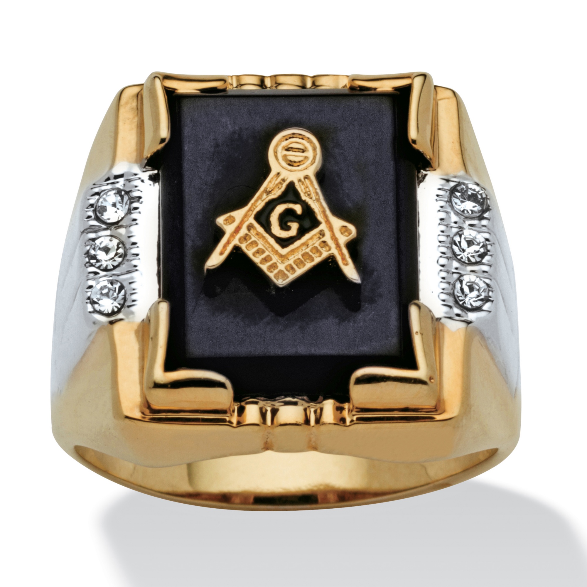 Men's Masonic Onyx Ring