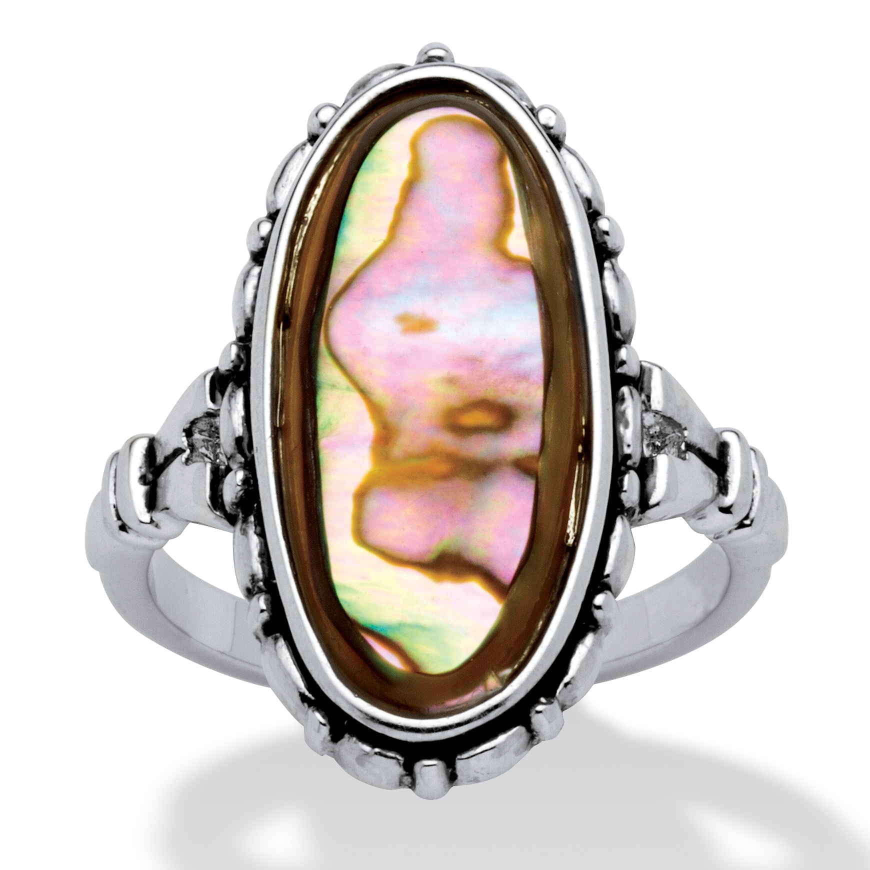 Abalone Antiqued Ring