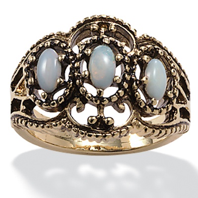 Antiqued Opal Ring
