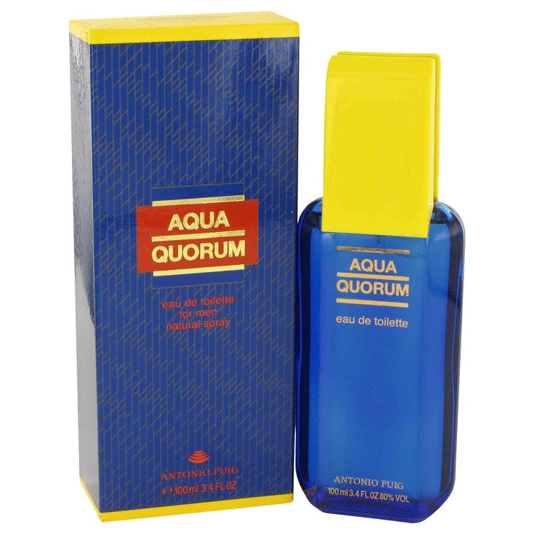 AQUA QUORUM by Antonio Puig for Men Eau De Toilette Spray 3.4 oz