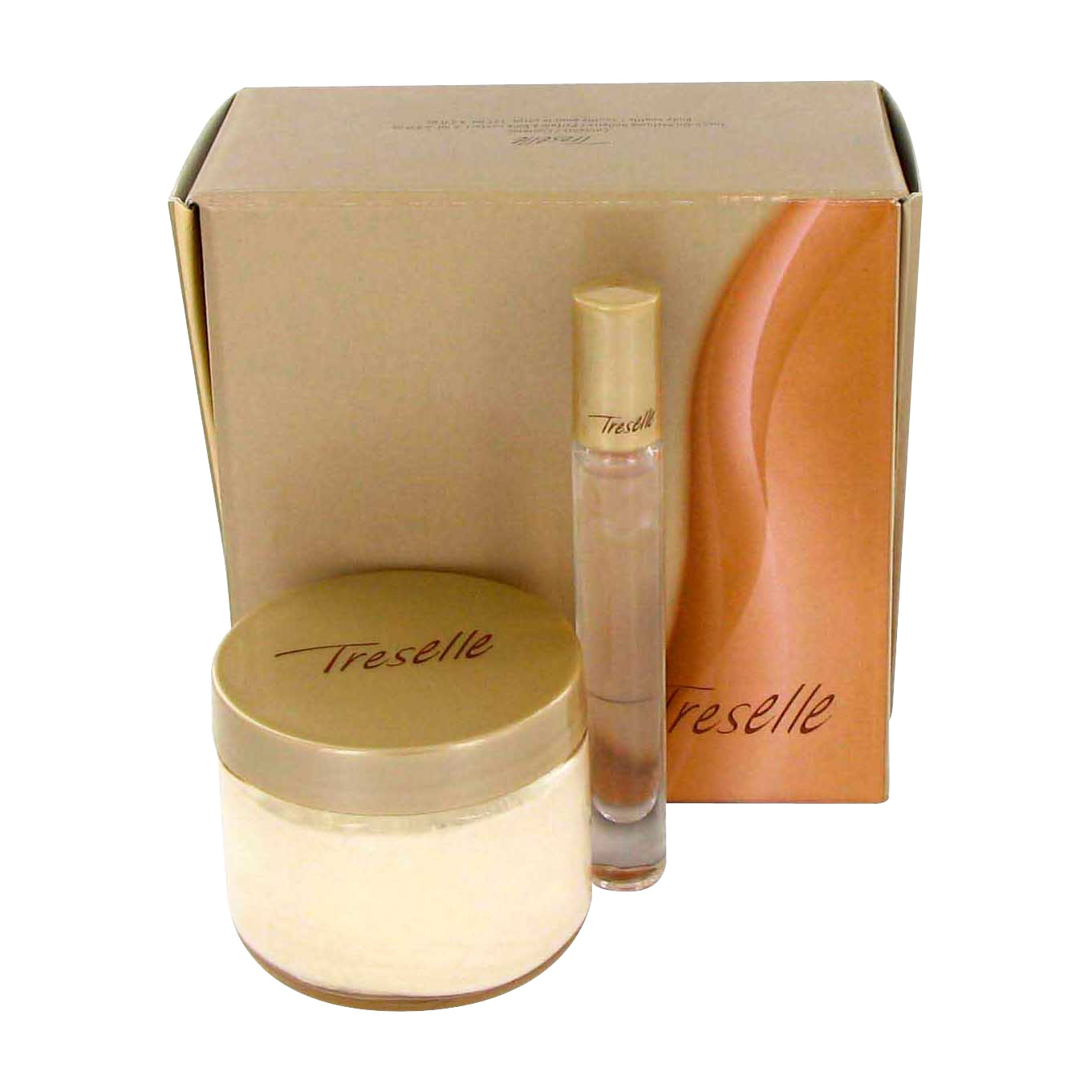 Treselle by Avon for Women Gift Set -- 4.2 oz Body Souffle + .2 oz Touch on Perfume Rollette