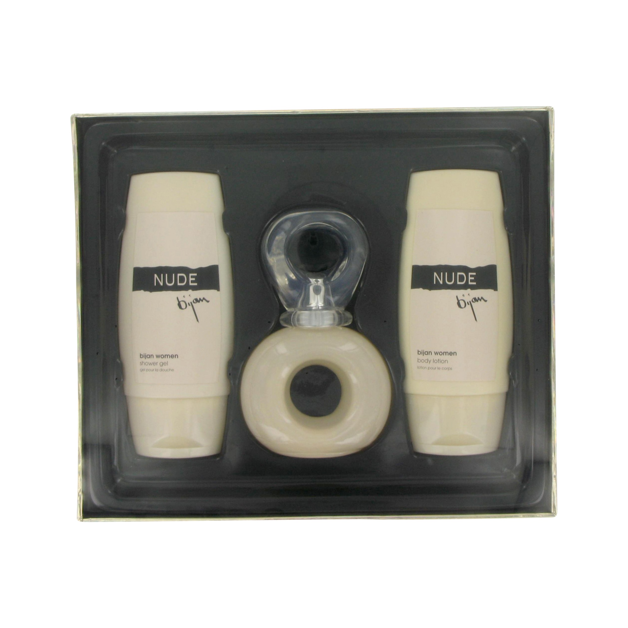 Bijan Nude by Bijan for Women Gift Set -- 2.5 oz Eau De Toilette Spray + 3.3 oz Body Lotion + 3.3 oz Shower Gel