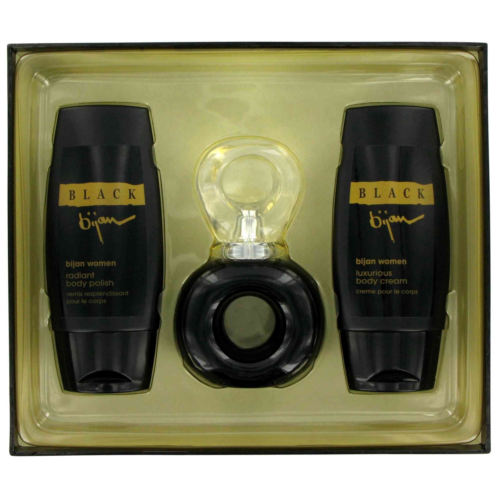 Bijan Black by Bijan for Women Gift Set -- 2.5 oz Eau De Toilette Spray + 3.3 oz Body Cream + 3.3 oz Body Polish