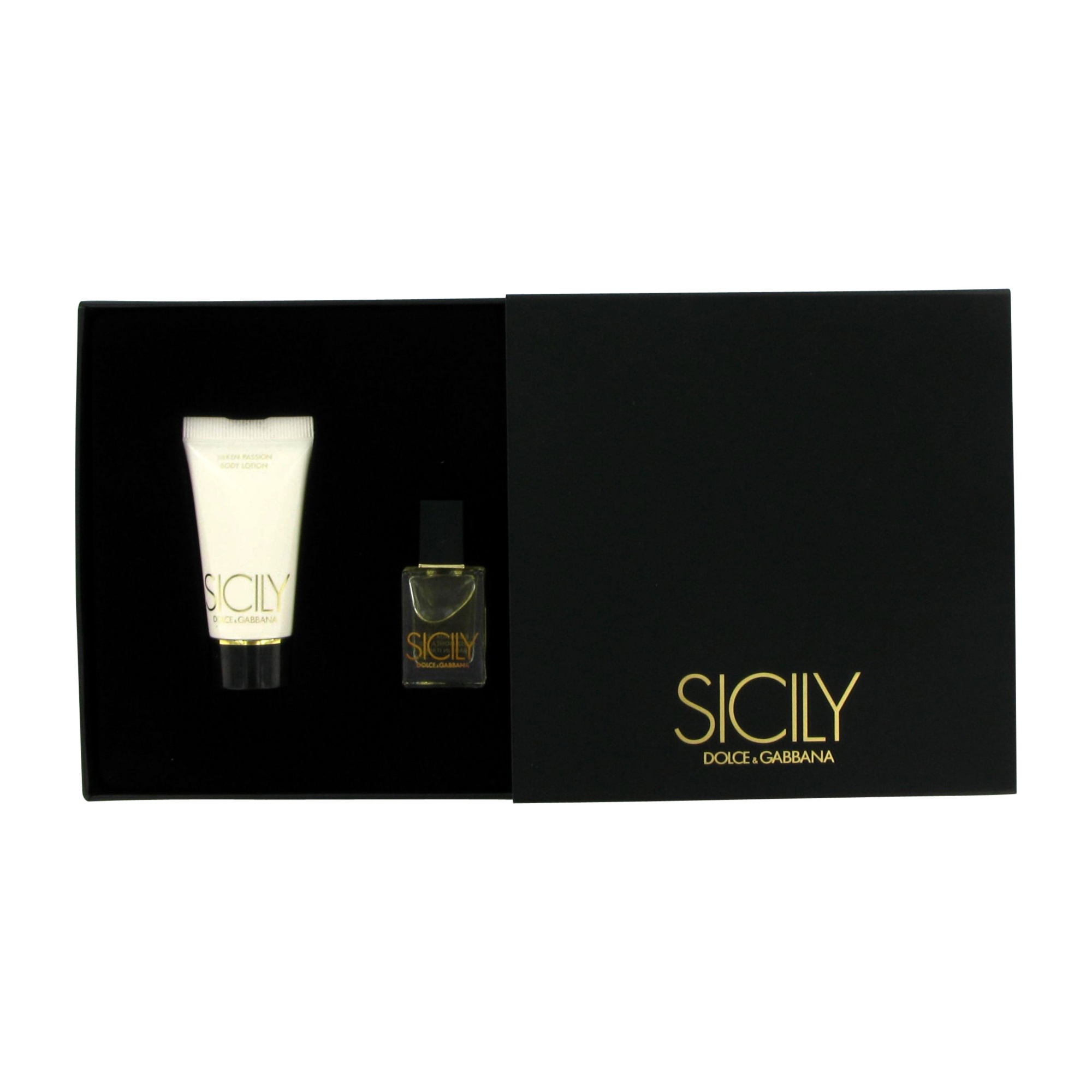Sicily by Dolce & Gabbana for Women Gift Set -- .13 ozEau De Parfum +.5 oz Silken Passion Body Lotion