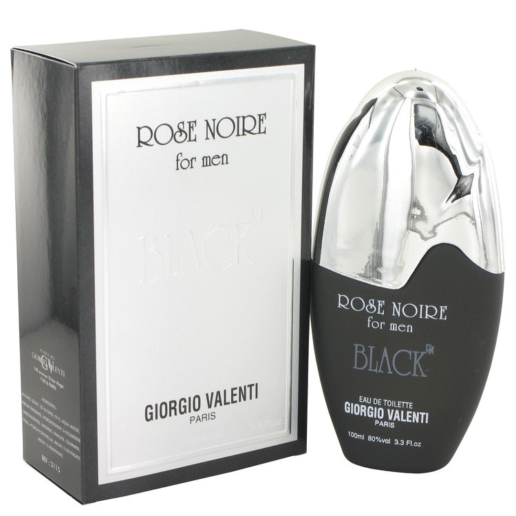 Rose Noire Black by Giorgio Valente for Men Eau De Toilette Spray 3.3 oz