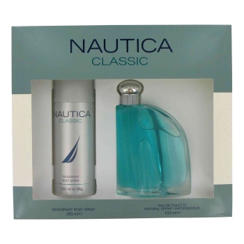 NAUTICA by Nautica for Men Gift Set -- 3.4 oz Eau De Toilette Spray _ 5 oz ...