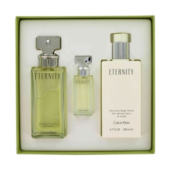 ETERNITY by Calvin Klein for Women Gift Set -- 3.4 oz Eau De Parfum Spray _ ...