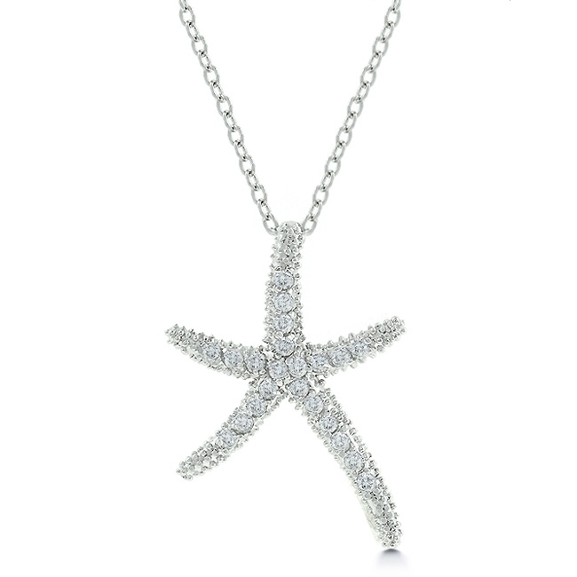 Sterling Silver Cubic Zirconia White Necklace