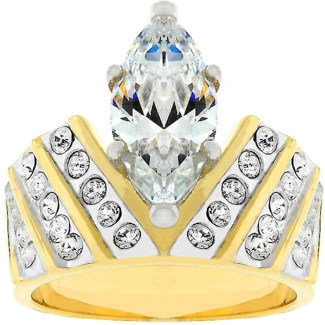 Tutone White Cubic Zirconia Women s Ring