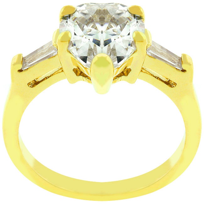 14k Gold-Plate White DiamonUltra&trade; Cubic Zirconia Women s Ring