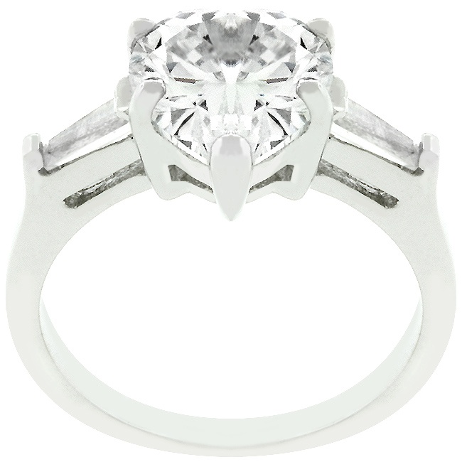 Silvertone White DiamonUltra&trade; Cubic Zirconia Women s Ring