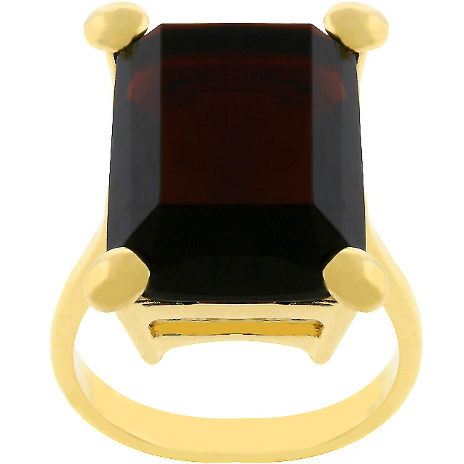 Gold Electroplate Crystal Women s Ring