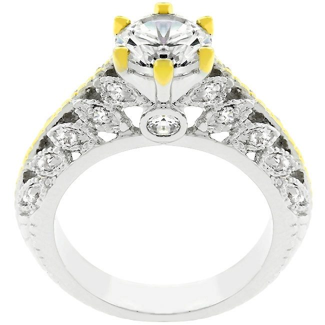 Tutone White Cubic Zirconia Women s Ring