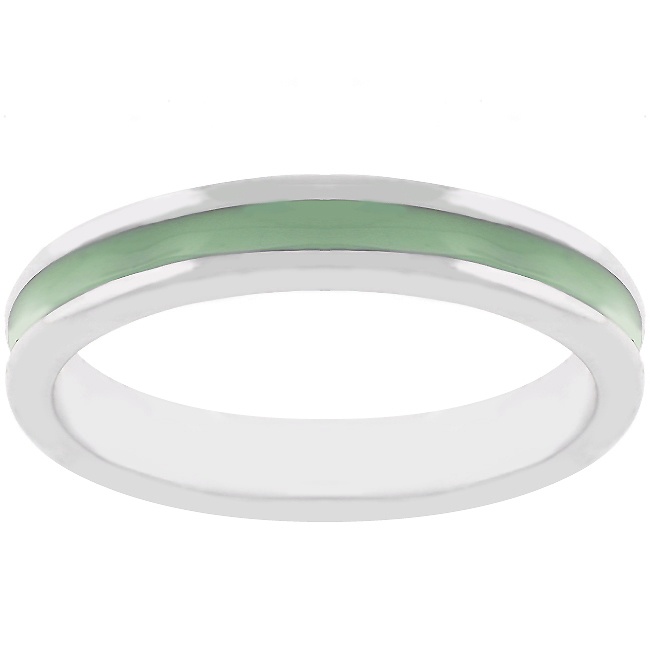 Silvertone Enamel Women s Ring