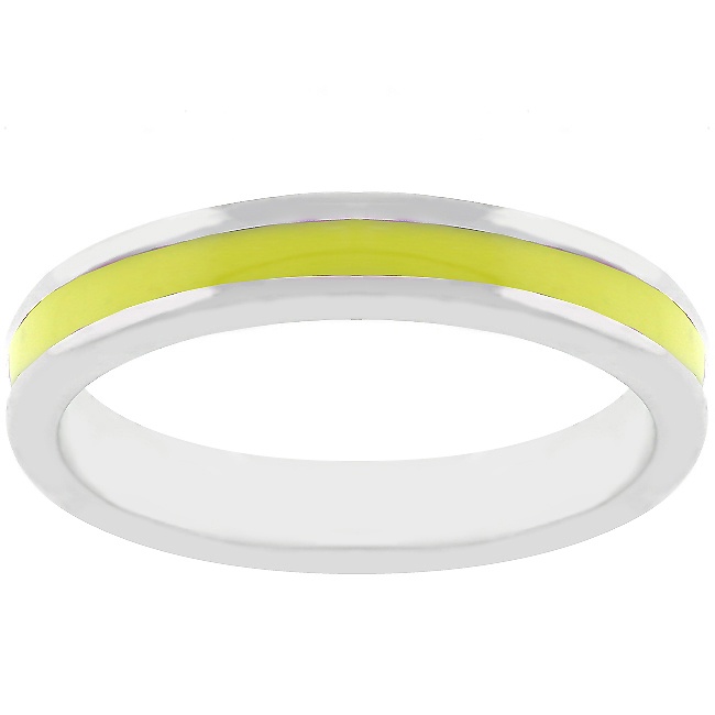 Silvertone Enamel Women s Ring