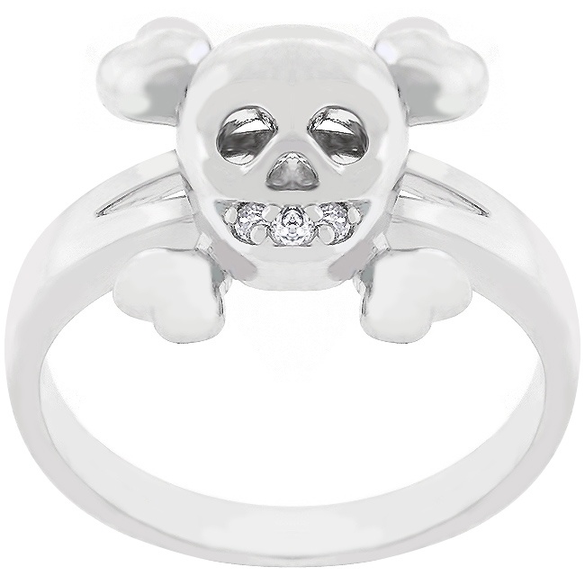 Silvertone White Cubic Zirconia Women s Ring