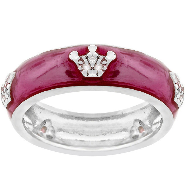 Silvertone White Cubic Zirconia Women s Ring