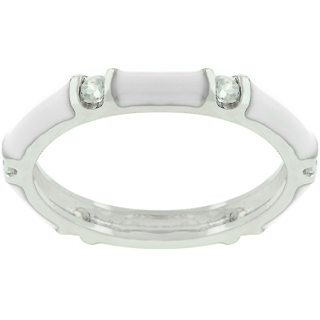 Silvertone White Cubic Zirconia Women s Ring