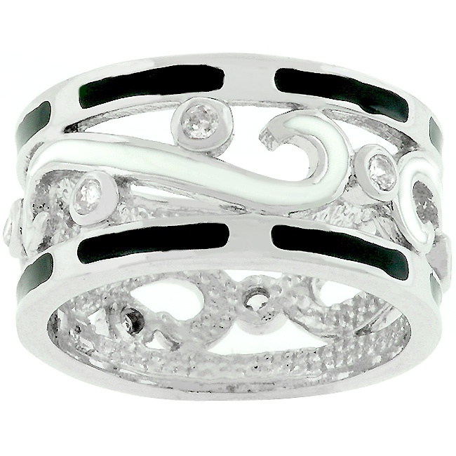 Silvertone White Cubic Zirconia Women s Ring
