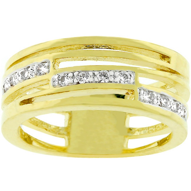 Tutone Crystal Women s Ring