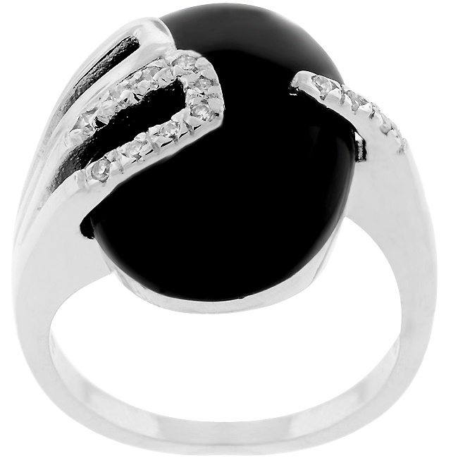 Silvertone White Cubic Zirconia Women s Ring