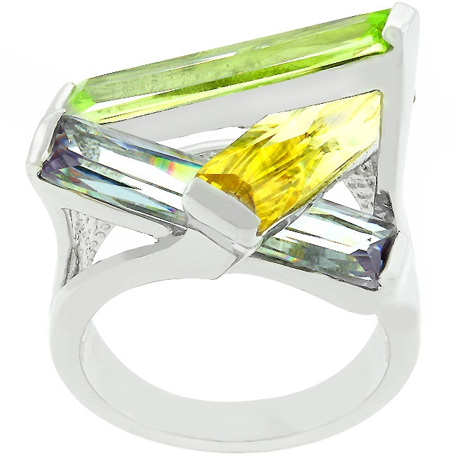 Silvertone Crystal Women's Ring