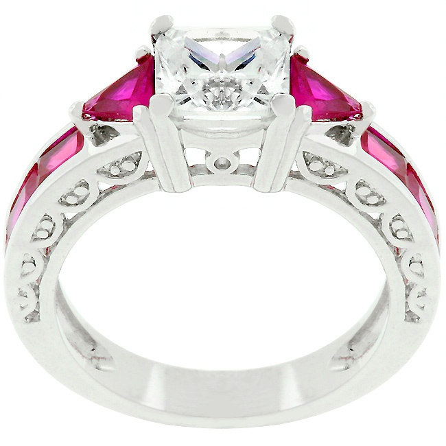 Silvertone White Cubic Zirconia Women s Ring
