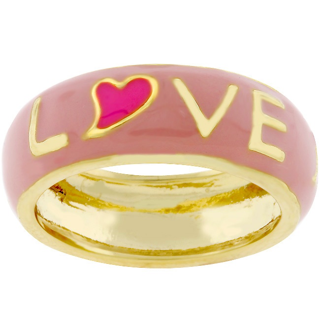 Gold Electroplate Enamel Women s Ring