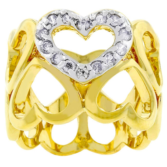 Tutone White Cubic Zirconia Women s Ring