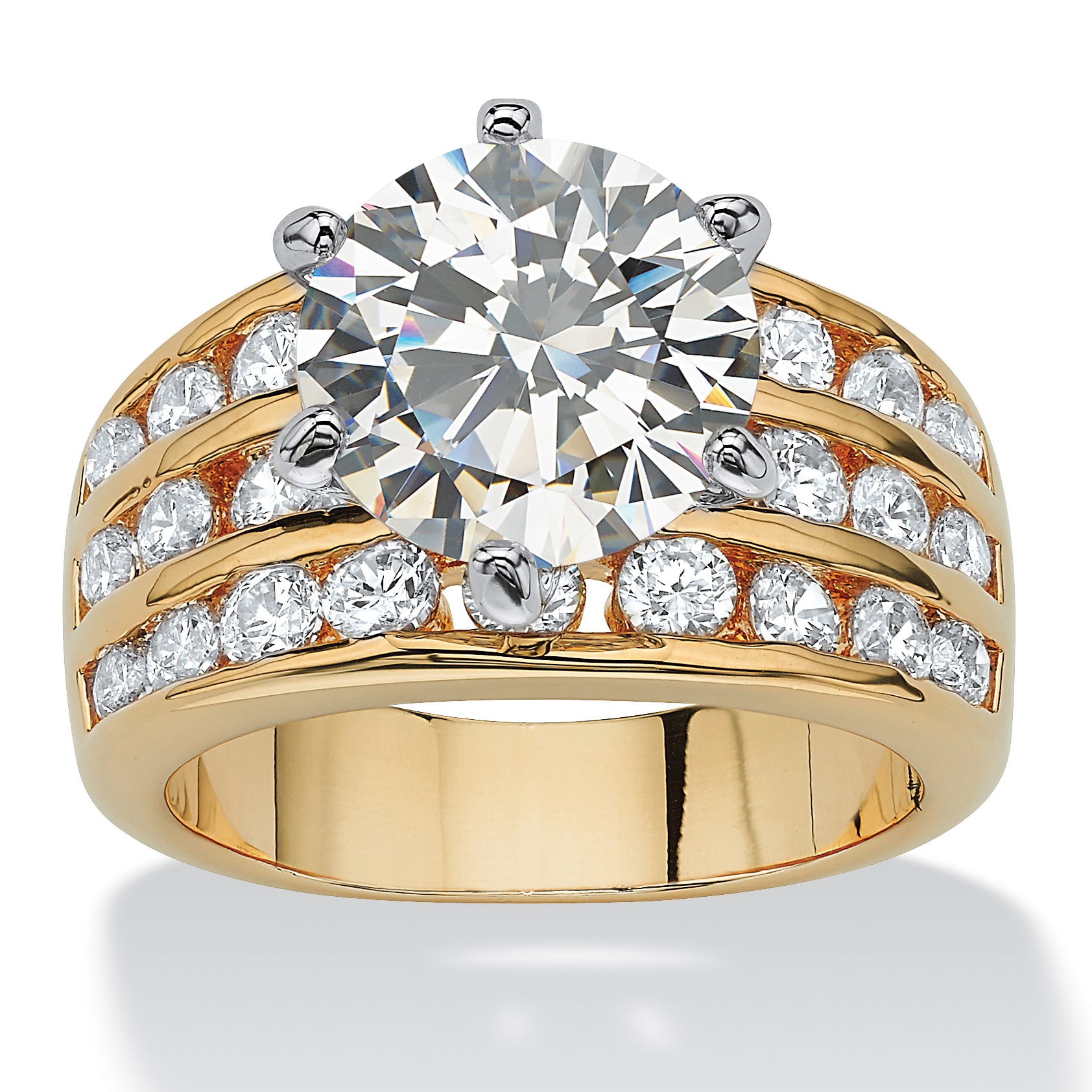 Tutone White Cubic Zirconia Women s Ring