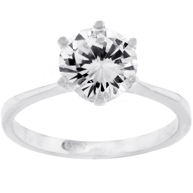 Sterling Silver White Cubic Zirconia Women s Ring
