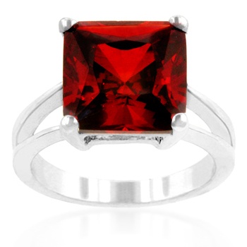 Silvertone Crystal Women s Ring