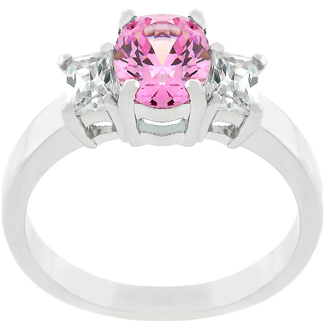 Silvertone Cubic Zirconia Mystic Women s Ring