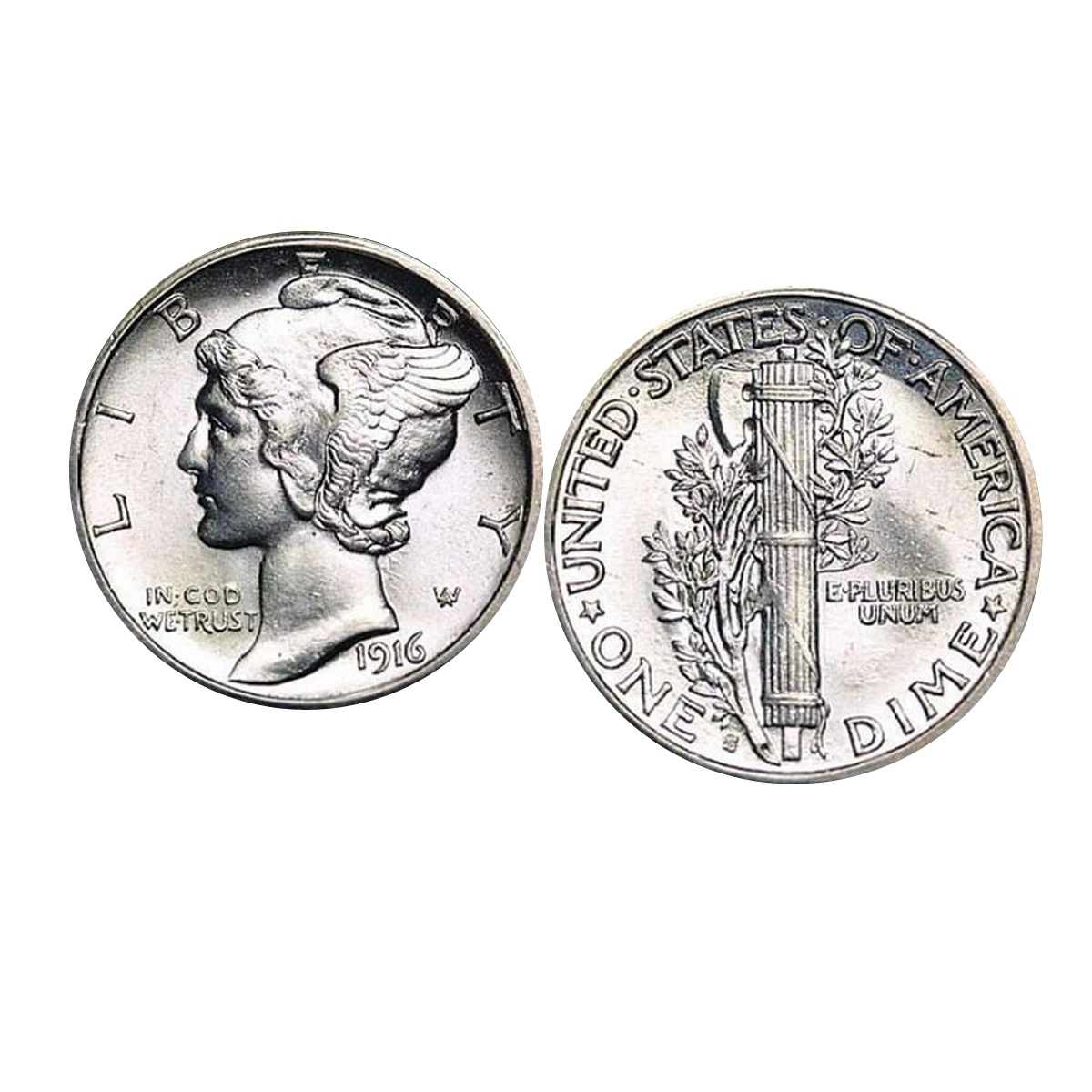 Silver Mercury Dime Cuff Links