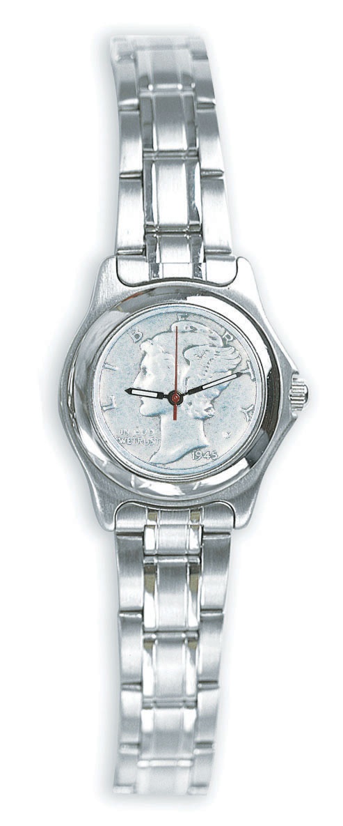 Silver Mercury Dime Military Style Watch