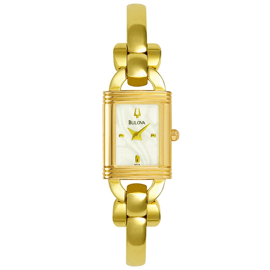 Bulova-Women's Goldtone White MOP Dial