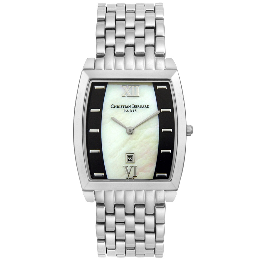 Christian Bernard-Men's Stainless Steel White MOP