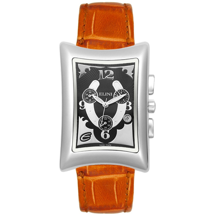 Elini-Unisex Nazar Chronograph Light Brown Leather