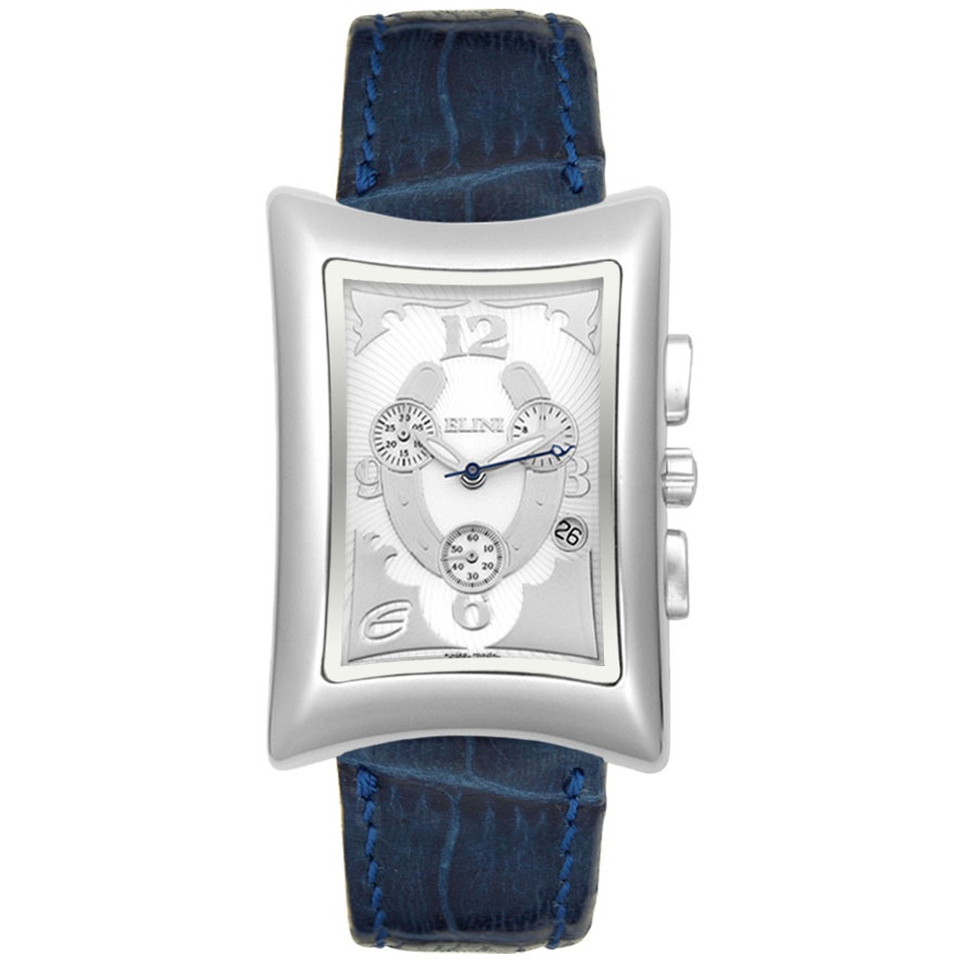 Elini-Unisex Nazar Chronograph Blue Leather