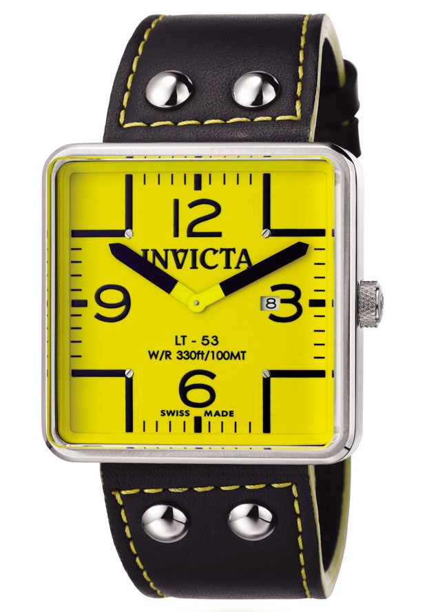 Invicta-Men's Russian Diver LT-53 Black Leather