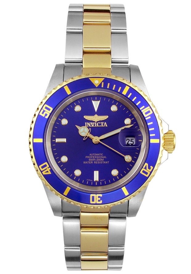 Invicta-Men's Automatic Pro Diver G3 stainless Steel & 23kt goldplated
