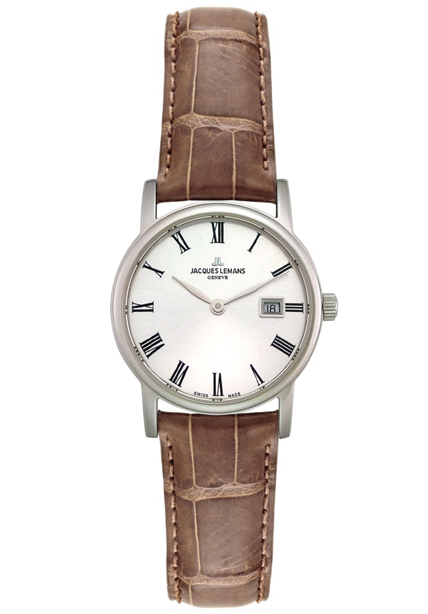 Women's Geneva Stainless Steel Alligator Strap