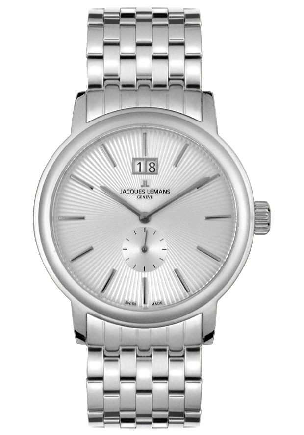 JACQUES LEMANS-Men's Geneva Stainless Steel
