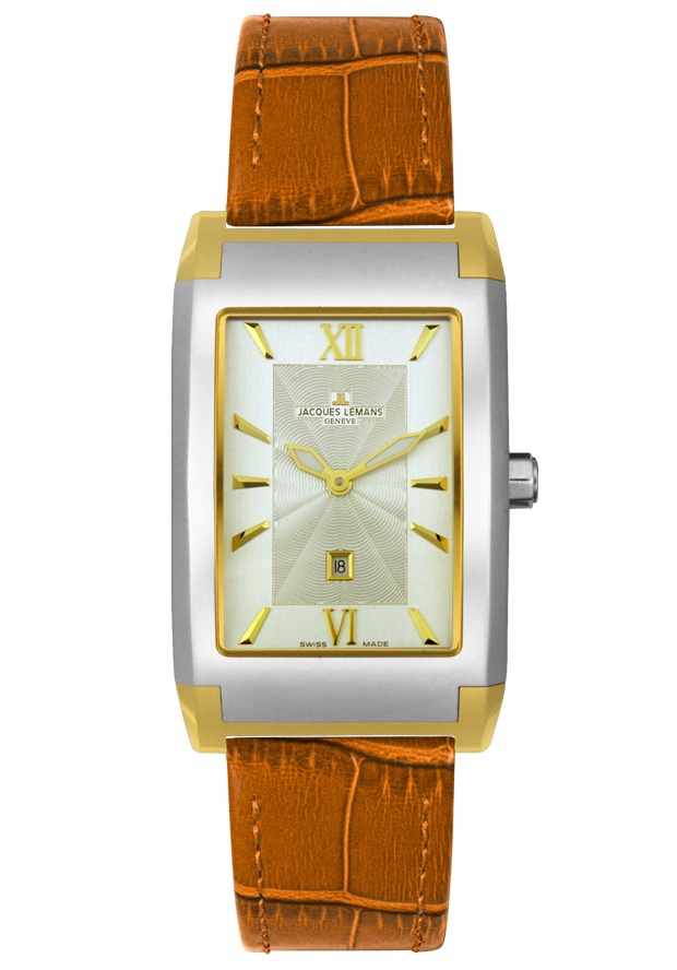 JACQUES LEMANS-Men's Geneva Brown Leather