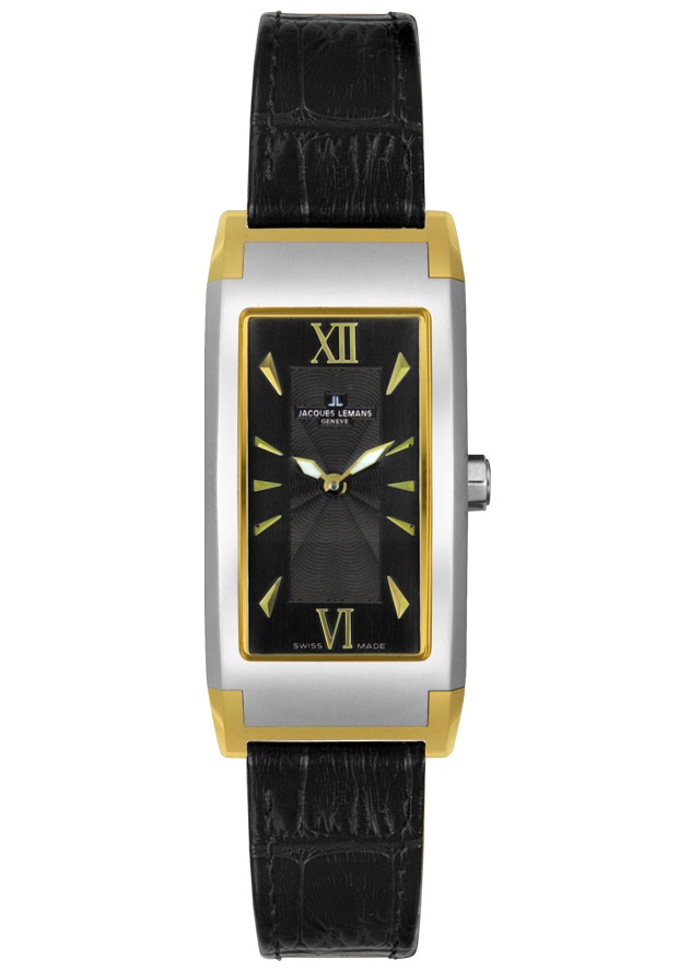 JACQUES LEMANS-Women's Geneva Black Leather