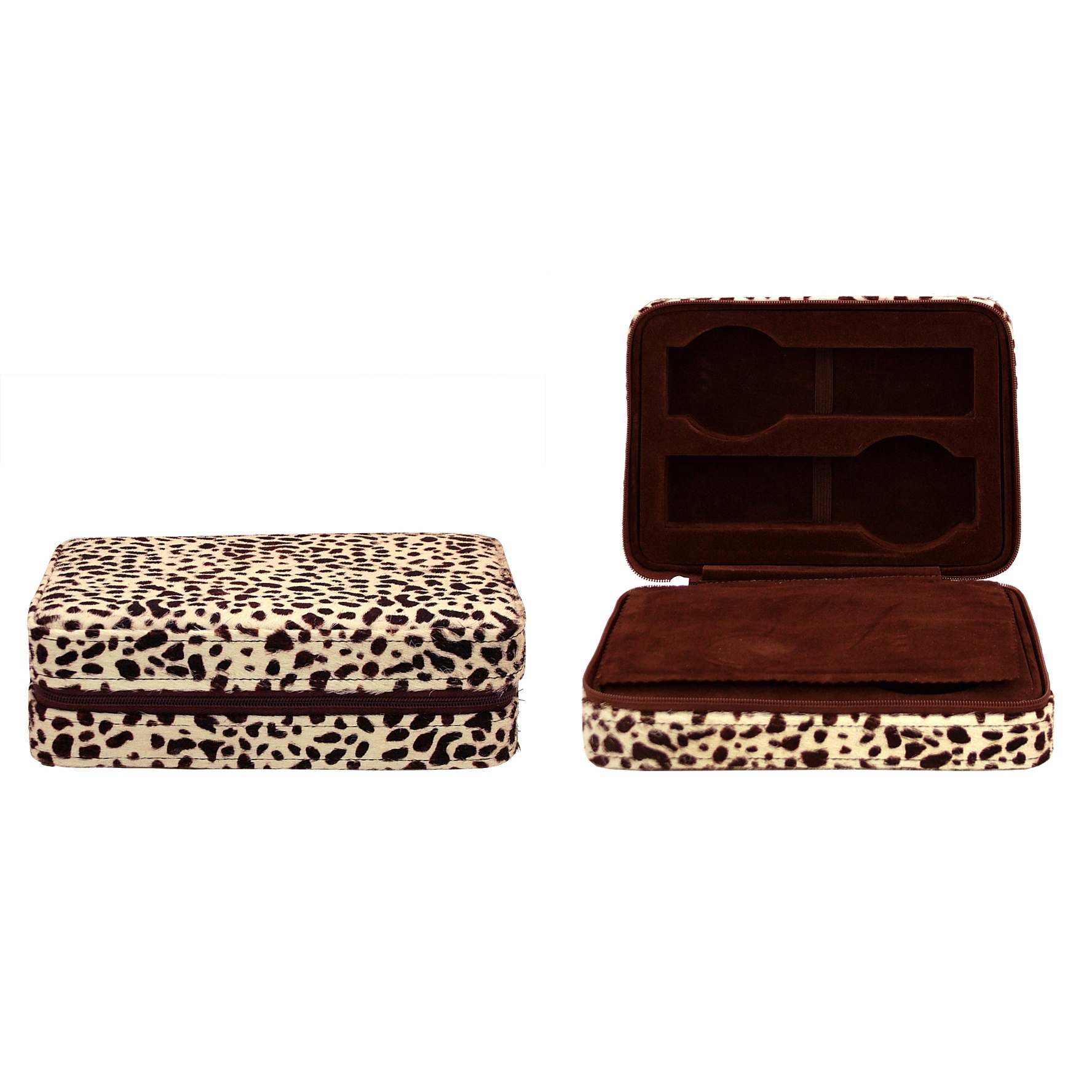 Accessories-4 Slot Watch Case Leopard Pattern