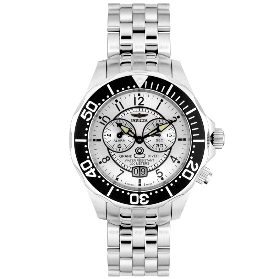 Men's Grand Diver Stainless Steel Chronograph-Alarm