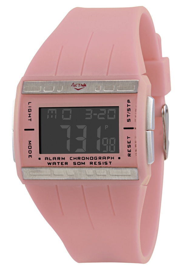 Women's Digital Multi-Function Pink Plastic